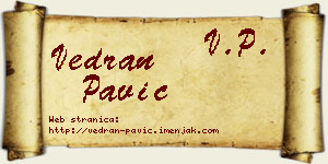Vedran Pavić vizit kartica